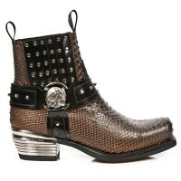  M.7959-S3 PITON MARRON ANTIK NEGRO WEST NEGRO CUADRADO T DAL - 