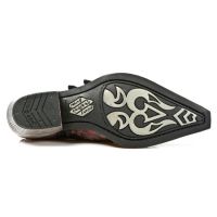 Казаки M.7960-S4 VINTAGE FLOWER ROJO, WEST NEGRO ACERO T.DALLAS New Rock M.7960-S4 - маленькая картинка