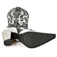 Казаки M.7982-C5 PITON METAL BLANCO ITALI NEGRO BULL NEGRO T BULL A New Rock M.7982-C5 - маленькая картинка