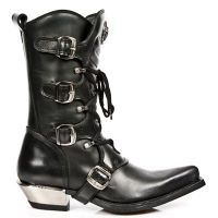 Казаки M.7993-C2 ITALI NEGRO NOMADA NEGRO WEST NEGRO ACERO TACON AC New Rock M.7993-C2 - маленькая картинка