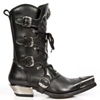 Казаки M.7993P-C1 ITALI NEGRO NOMADA NEGRO WEST NEGRO ACERO New Rock M.7993P-C1 - маленькая картинка