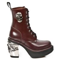  M.8358 ANTIK VINO, PLATAFORMA NEGRO NRK TACON SKULL ACERO New Rock M.8358-S2 -  