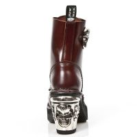  M.8358 ANTIK VINO, PLATAFORMA NEGRO NRK TACON SKULL ACERO New Rock M.8358-S2 -  