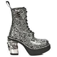  M.8358-S4 OAKNUTS GRAFITO-PLATA, PLATAF.NEGRO TACON SKULL AC New Rock M.8358-S4 -  