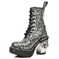 M.8358-S4 OAKNUTS GRAFITO-PLATA, PLATAF.NEGRO TACON SKULL AC New Rock M.8358-S4 -  