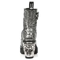  M.8358-S4 OAKNUTS GRAFITO-PLATA, PLATAF.NEGRO TACON SKULL AC New Rock M.8358-S4 -  