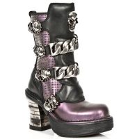  M.8360-C2 ANTIK LILA ITALI NEGRO PERFORADO CUADR PL NEGRO NR New Rock M.8360-C2 -  