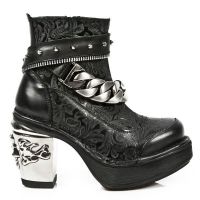  M.8361 ITALI NEGRO VINTAGE FLOWER NEGRO PLATF. NRK SKULL - 
