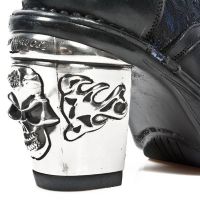 M.8363-C5 ITALI NEGRO BOX AZUL METAL ENCAJE 54 PL NRK SKULL New Rock M.8363-C5 -  