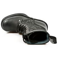  M.8363-C7 ITALI NEGRO BOX PLANE ENCAJE 54 PL NRK SKULL ACERO New Rock M.8363-C7 -  