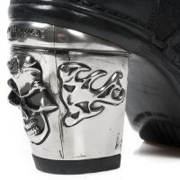  M.8363-C7 ITALI NEGRO BOX PLANE ENCAJE 54 PL NRK SKULL ACERO New Rock M.8363-C7 -  