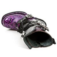  M.8366-S3 VINTAGE CHAROL LILA, ROCK NEGRO, PLATAF. NRK SKULL New Rock M.8366-S3 -  