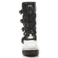  M.8366-S5 VINTAGE FLOWER BLANCO-PLATA, ROCK NEGRO, NRK SKULL New Rock M.8366-S5 -  