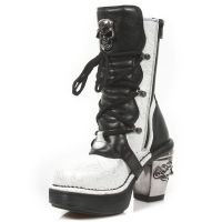  M.8366-S5 VINTAGE FLOWER BLANCO-PLATA, ROCK NEGRO, NRK SKULL New Rock M.8366-S5 -  
