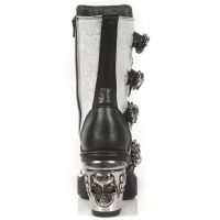  M.8366-S5 VINTAGE FLOWER BLANCO-PLATA, ROCK NEGRO, NRK SKULL New Rock M.8366-S5 -  