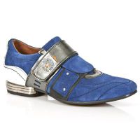  M.8401-C10 VELOUR AZAFATA ANTIK ACERO NAPA BL TPU NEGRO SNOB New Rock M.8401-C10 -  