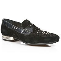 Туфли M.8423-C1 VELOUR NEGRO CHAROL STUCO ACERO TPU NEGRO SNOB ACE New Rock M.8423-C1 - маленькая картинка