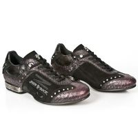  M.8425-C2 SERPENTE LILA VELOUR NEGRO PULIK ACERO TPU SNOB NE New Rock M.8425-C2 -  
