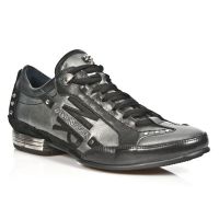  M.8426-C13 NOMADA NEGRO BOX ACERO NUBE VELOUR NEGRO ITALI NE New Rock M.8426-C13 -  