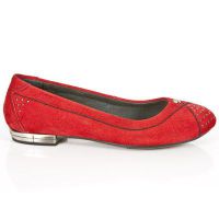 Туфли M.BL002-C7 VELOUR ROJO TPU NEGRO BAILARINAS TACON BL ACERO New Rock M.BL002-C7 - маленькая картинка