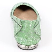 Туфли M.BL003-C6 PITON PLISADO VERDE TPU NEGRO BAILARINAS New Rock M.BL003-C6 - маленькая картинка