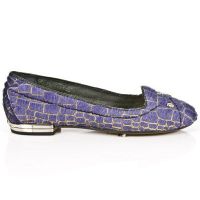 Туфли M.BL005-C3 PELO COCO LILA PIEL VIVO NEGRO TPU NEGRO BAILARIN New Rock M.BL005-C3 - маленькая картинка