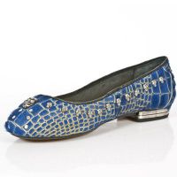 Туфли M.BL006-C2 PELO COCO AZUL PIEL VIVO NEGRO TPU NEGRO BAILARIN New Rock M.BL006-C2 - маленькая картинка