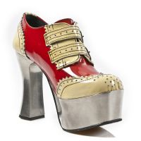 Туфли M.DK020-C5 CHAROL CREMA CHAROL ROJO PL DARK METAL ACERO T AC New Rock M.DK020-C5 - маленькая картинка