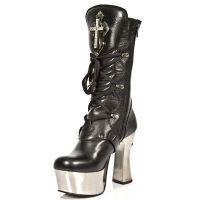 Сапоги M.DK025-C1 NOMADA NEGRO PL ACERO DARK CRUZ TACON CRUZ ACERO New Rock M.DK025-C1 - маленькая картинка
