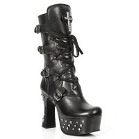 Сапоги M.DK026-C1 NOMADA NEGRO PL NEGRO DARK SKULL CONOS TACON DARK New Rock M.DK026-C1 - маленькая картинка