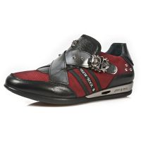 Ботинки M.HY005-C2 NOMADA NEGRO NATURE ROJO PULIK ACERO ITALI NEG HY New Rock M.HY005-C2 - маленькая картинка