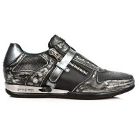 Ботинки M.HY018-C5 VINTAGE RASPADO NEGRO ITALI NEGRO ANTIK ACERO New Rock M.HY018-C5 - маленькая картинка