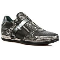 Ботинки M.HY018-C5 VINTAGE RASPADO NEGRO ITALI NEGRO ANTIK ACERO New Rock M.HY018-C5 - маленькая картинка