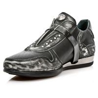 Ботинки M.HY018-C5 VINTAGE RASPADO NEGRO ITALI NEGRO ANTIK ACERO New Rock M.HY018-C5 - маленькая картинка