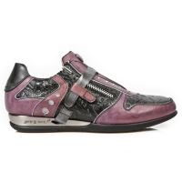 Ботинки M.HY018-C7 BOX TALCO LILA VINTAGE FLOWER NEGRO PULIK ACERO New Rock M.HY018-C7 - маленькая картинка