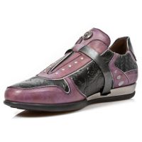 Ботинки M.HY018-C7 BOX TALCO LILA VINTAGE FLOWER NEGRO PULIK ACERO New Rock M.HY018-C7 - маленькая картинка