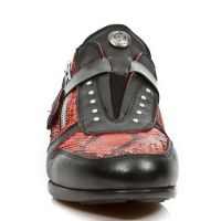 Ботинки M.HY018-S3 LUX NEGRO-ROJO, PYTHON RETICULATUS ROJO, ANTIK AC New Rock M.HY018-S3 - маленькая картинка