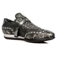 Ботинки M.HY019-C5 VINTAGE FLOWER NEGRO RASPADO ITALI NEGRO DIAMANTE New Rock M.HY019-C5 - маленькая картинка