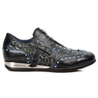 Ботинки M.HY019-S3 LUX NEGRO-AZUL, VINTAGE FLOWER NEGRO, LUX NEGRO-A New Rock M.HY019-S3 - маленькая картинка