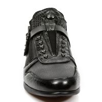 Ботинки M.HY028-S1 PITON LUX NEGRO, ITALI NEGRO DIAMANTE GRABADO OX New Rock M.HY028-S1 - маленькая картинка