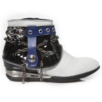 Ботинки M.HY101-C10 NAPA BLANCA CHAROL NEGRO ANTIK AZUL HYBRID NEGRO New Rock M.HY101-C10 - маленькая картинка