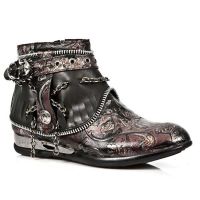 Ботинки M.HY101-C3 VINTAGE FLOWER ROJO ITALI NEGRO HYBRID NEGRO T AC New Rock M.HY101-C3 - маленькая картинка