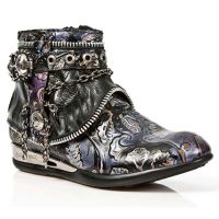 Ботинки M.HY101-C5 VINTAGE FLOWER LILA NOMADA NEGRO HYBRID NEGRO T A New Rock M.HY101-C5 - маленькая картинка