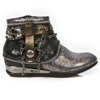 Ботинки M.HY101-C6 VINTAGE FLOWER COBRE NOMADA NEGRO BOX OROMANE HYB New Rock M.HY101-C6 - маленькая картинка