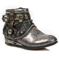 Ботинки M.HY101-C6 VINTAGE FLOWER COBRE NOMADA NEGRO BOX OROMANE HYB New Rock M.HY101-C6 - маленькая картинка