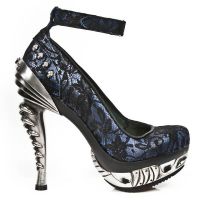 Туфли M.MAG001-R7 BOX AZUL METAL ENCAJE 54 PIEL VIVO NEGRO MAGNETO New Rock M.MAG001-R7 - маленькая картинка