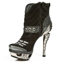Ботильоны M.MAG013-C1 SERPENTE MAKI ACERO VELOUR NEGRO ITALI NEGRO MAG New Rock M.MAG013-C1 - маленькая картинка
