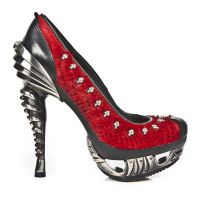 Туфли M.MAG018-C3 SOFT NEGRO PELO SERPIENTE ROJO PIEL VIVO NEG MAG New Rock M.MAG018-C3 - маленькая картинка