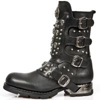 Ботинки M.MR019-C1 BUFALO NEGRO ENCOG ITALI NEGRO MOTOROCK NEG T ACE New Rock M.MR019-C1 - маленькая картинка