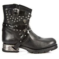 Ботинки M.MR021-C2 ITALI NEGRO NOMADA NEGRO MOTOROCK NEGRO T ACERO New Rock M.MR021-C2 - маленькая картинка
